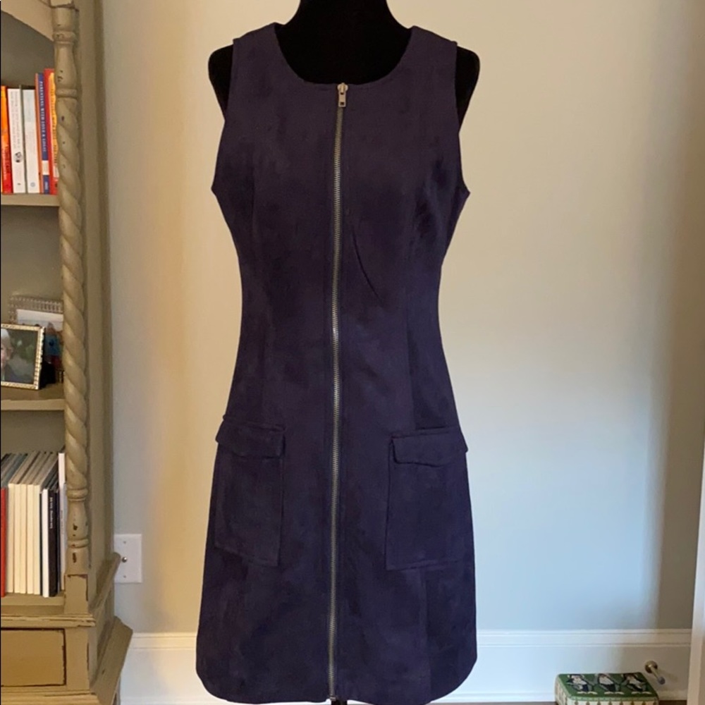 New with tags faux suede zip up jumper